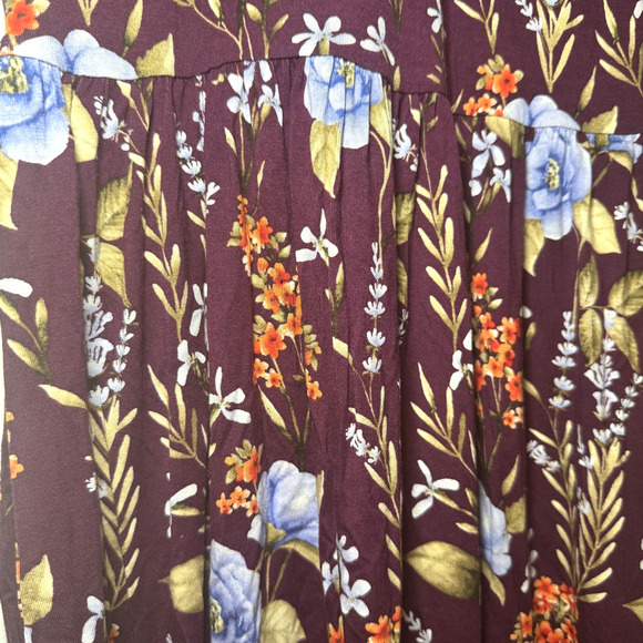 NEW Forever 21 Plum Knit Floral Open Back Dress Womens Size Medium M NWT - Picture 5 of 8